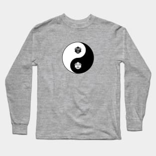 Yin Yang D&D Dungeons and Dragons Dice d20 Long Sleeve T-Shirt